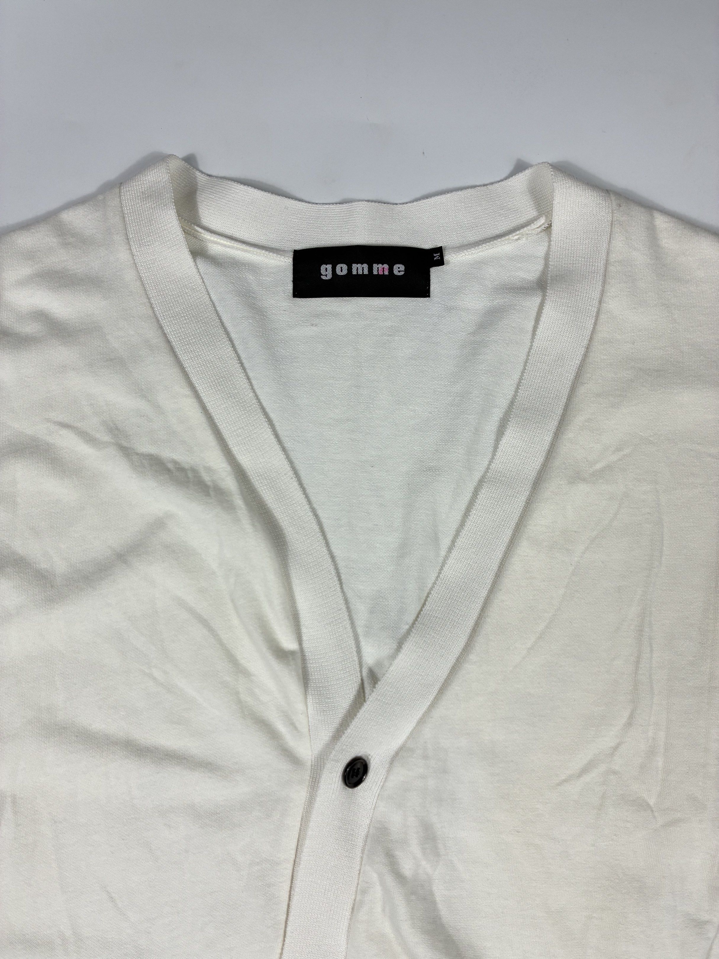 Gomme Asymmetrical Cardigan (Category: Activewear) located in Quezon City. Submitted by selling2survive (Listing ID 1421364871, Image 2). Description: Off white colorway Size: Medium Length: 27.5 Pit to pit: 23.5 Sleeve: 20 Shoulder: 20 .