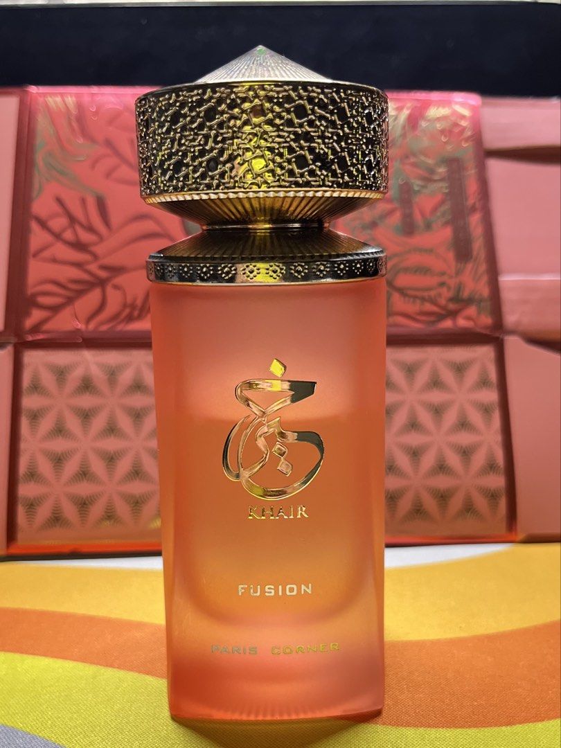 Khair Fusion Paris Corner 100ml EDP (Category: Fragrance & Deodorants) located in Binan City. Submitted by declutteraliii (Listing ID 1421320499, Image 2). Description: Around 80% full. 🎈 MOP - Gcash / Bank transfer 🎈 LOC - Binan City, Laguna 🎈 MOD - Lalamove & J&T only ❕SF shoulder by the buyer 💎 RFS: Need funds ⚠️ Info/Description in each photos ⚠️ Payment first & screenshot payment ⚠️ No COD.