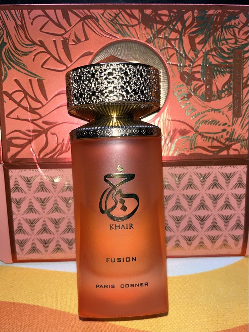 Khair Fusion Paris Corner 100ml EDP (Category: Fragrance & Deodorants) located in Binan City. Submitted by declutteraliii (Listing ID 1421320499, Image 1). Description: Around 80% full. 🎈 MOP - Gcash / Bank transfer 🎈 LOC - Binan City, Laguna 🎈 MOD - Lalamove & J&T only ❕SF shoulder by the buyer 💎 RFS: Need funds ⚠️ Info/Description in each photos ⚠️ Payment first & screenshot payment ⚠️ No COD.