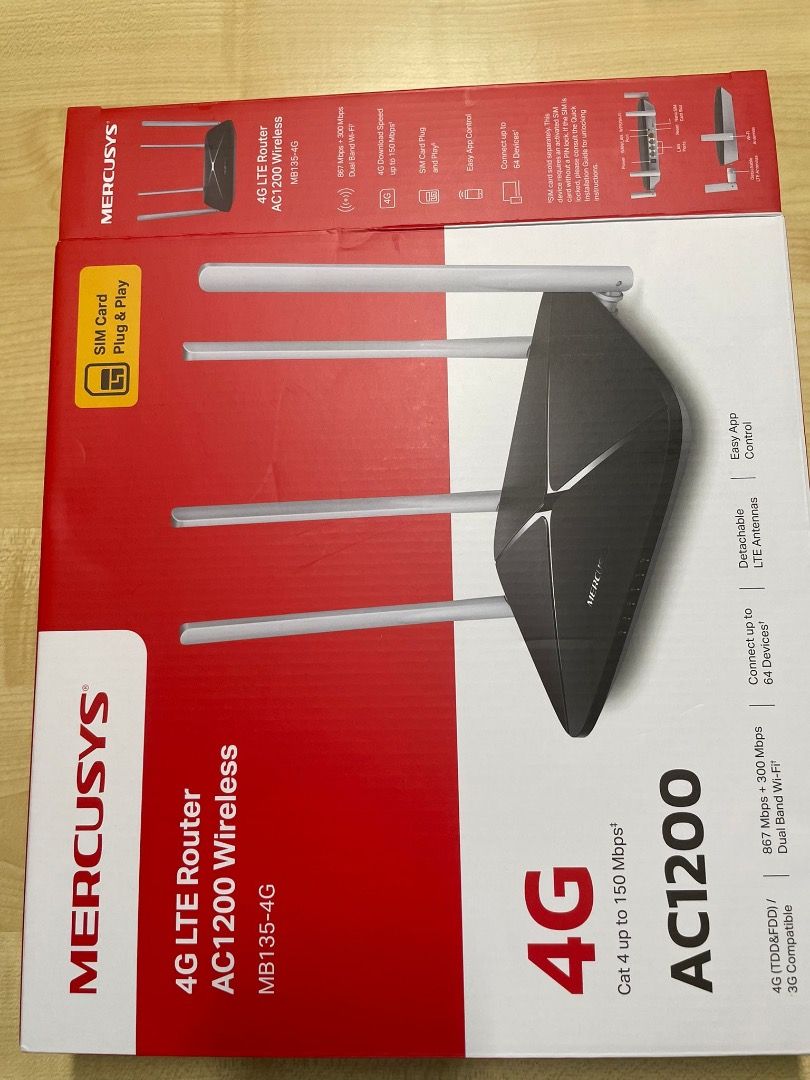 Mercusys 4G LTE Router AC1200 Wireless, TV & Home Appliances, Other ...