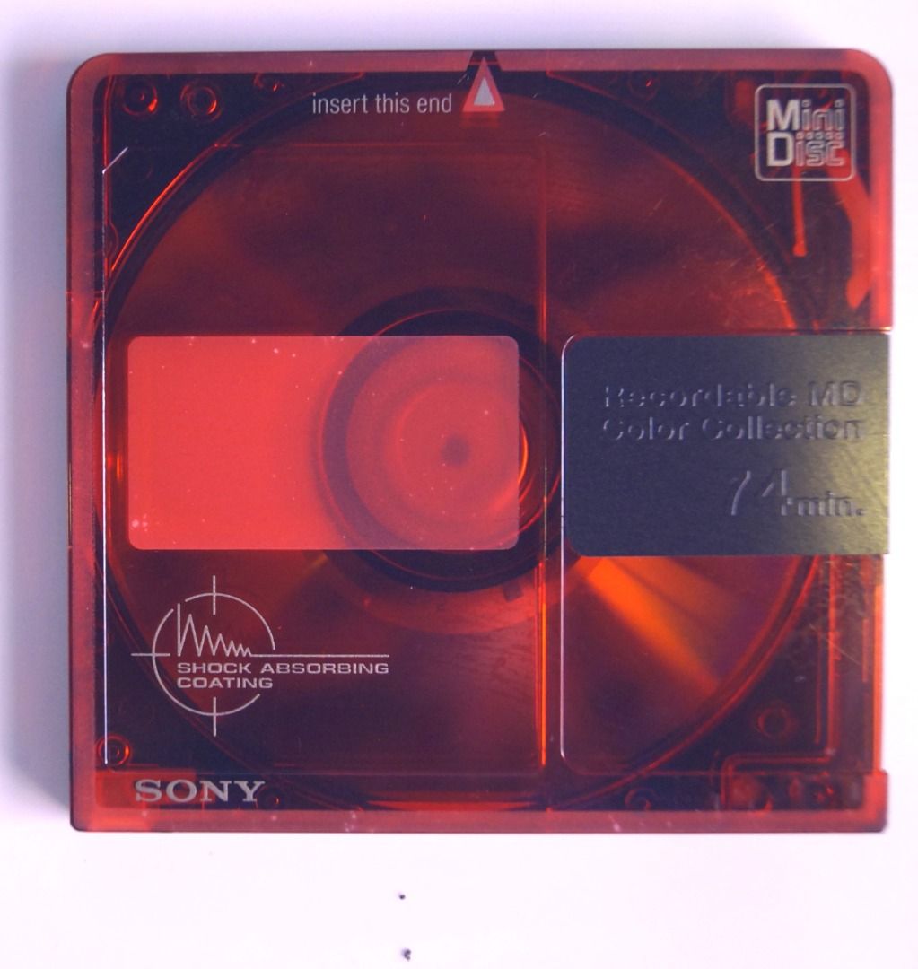 MiniDisc Recordable (Sony or TDK) (Category: Portable Music Players) located in Las Pinas. Submitted by goethestrasse (Listing ID 1421362376, Image 1). Description: Single MiniDisc (1 piece), TDK or Sony brands, various colors. The disc is recordable (74- or 80-minutes play time) and has been recorded on once or is blank Mini discs will play in dedicated MD players only. The disc will not work in a CD or DVD player Buy “as-is”, no returns, no ref