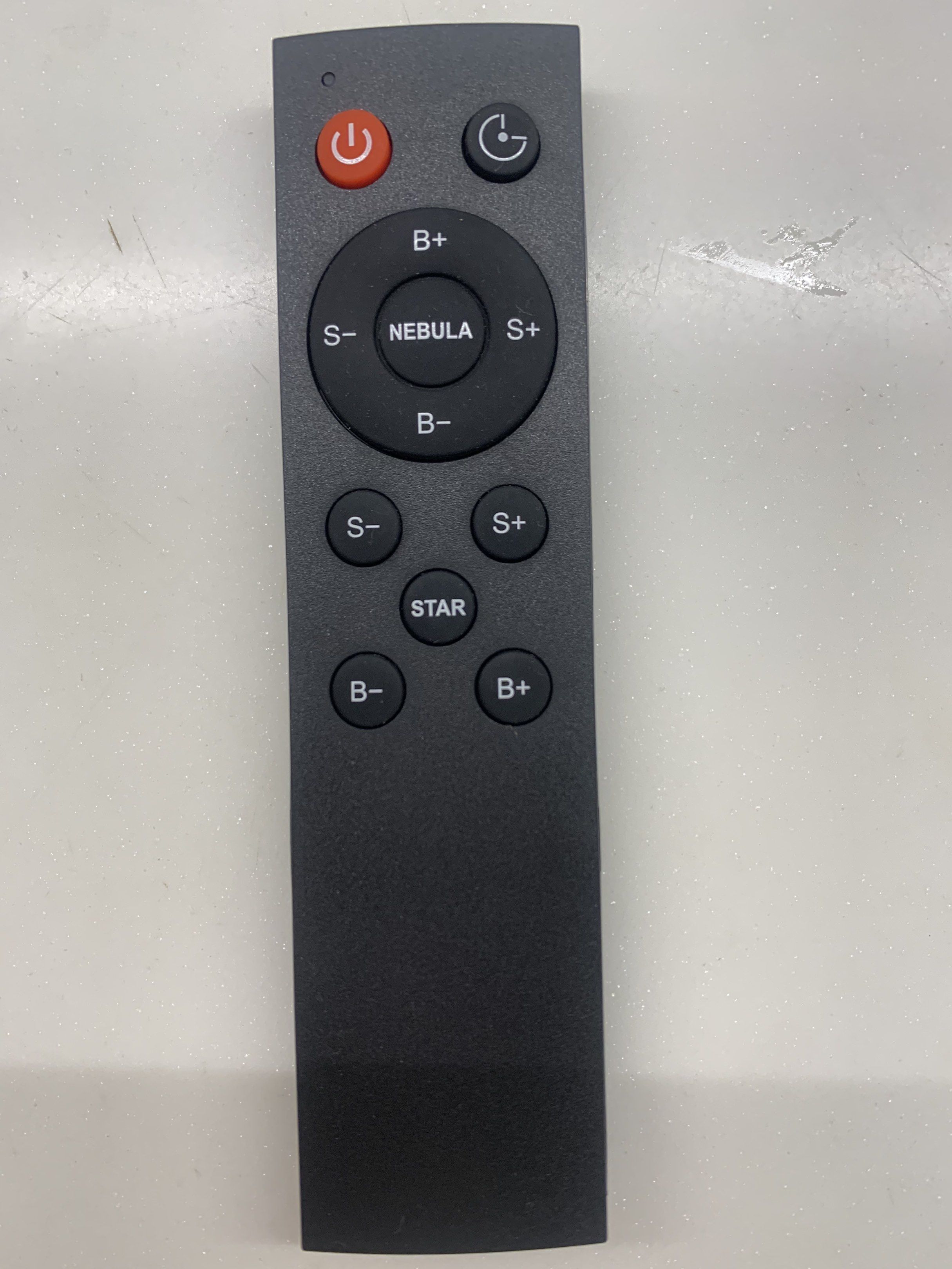 Nebula Projector Remote Control (Category: Projectors) located in Singapore. Submitted by jnami (Listing ID 1421389660, Image 1). Description: - Nebula projector remote control - Fully functional - All buttons responsive - Requires 2 AAA batteries (not included) - Perfect replacement.