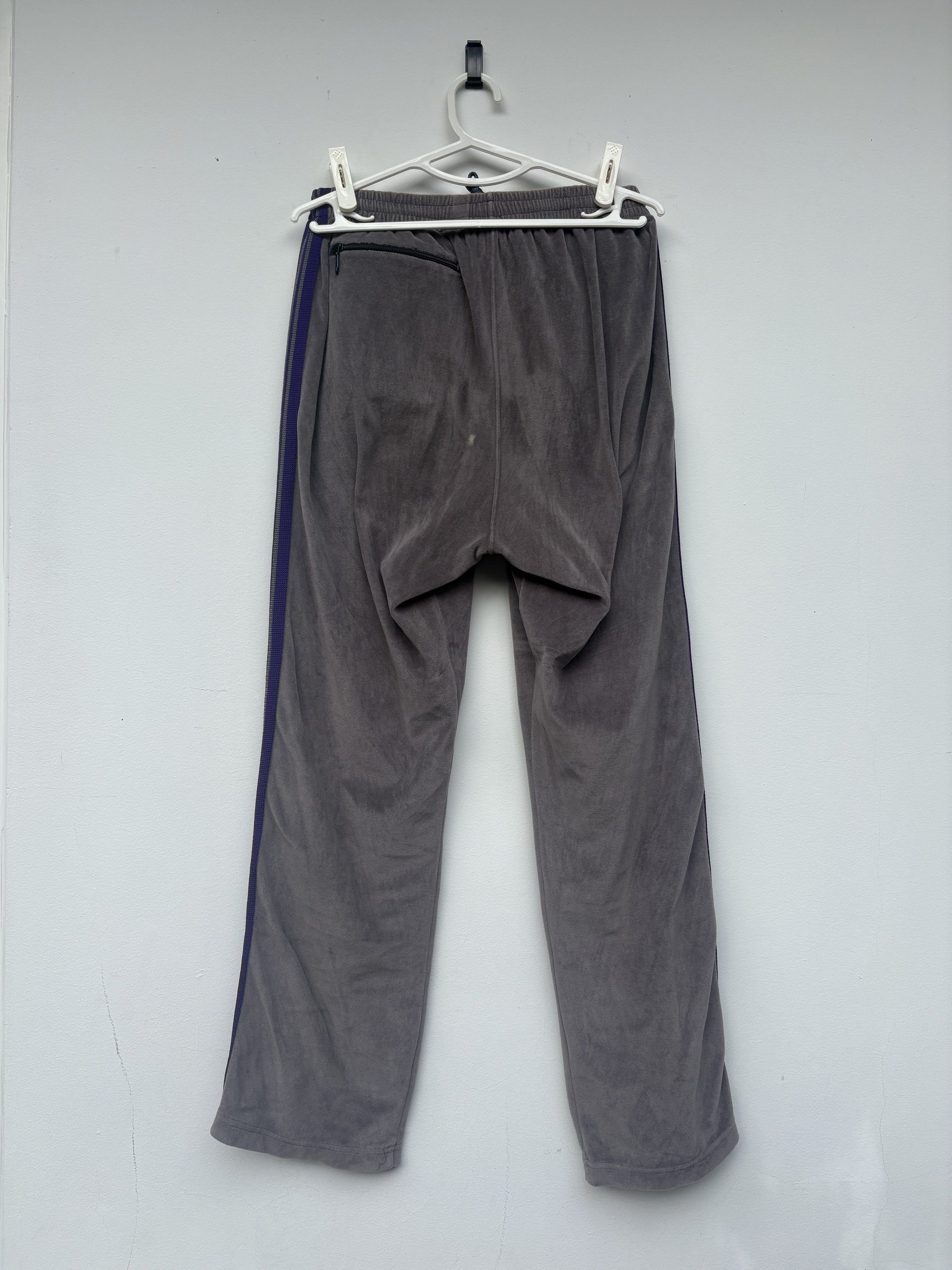 Needles Velour Track Pants (Category: Joggers) located in Quezon City. Submitted by juanhizon (Listing ID 1421355429, Image 2). Description: Velour Track Pants. Very soft and comfortable. Has a light bleach stain on the back. Barely noticeable. Bought in Tokyo.
