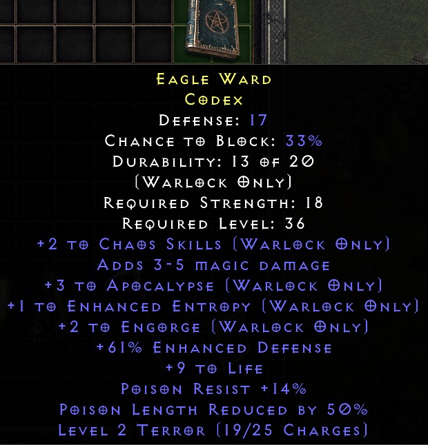 (Non-Ladder)GG Mid Level 5 to Apocalypse Codex(off-hand) for Warlock ...