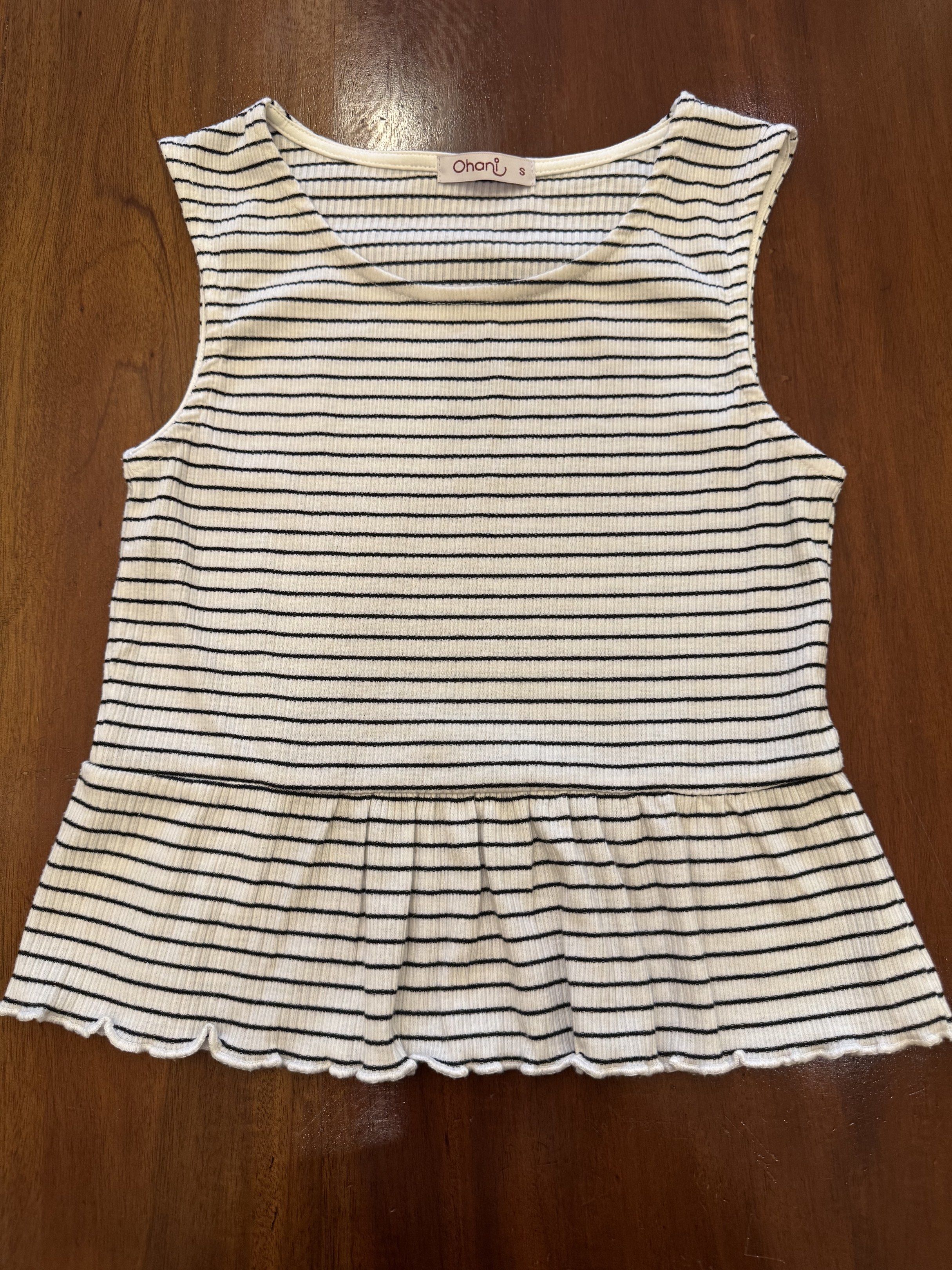 Ohani Striped Peplum Top - Size S (Category: Blouses) located in Cebu City. Submitted by marginiz (Listing ID 1421394489, Image 1). Description: .