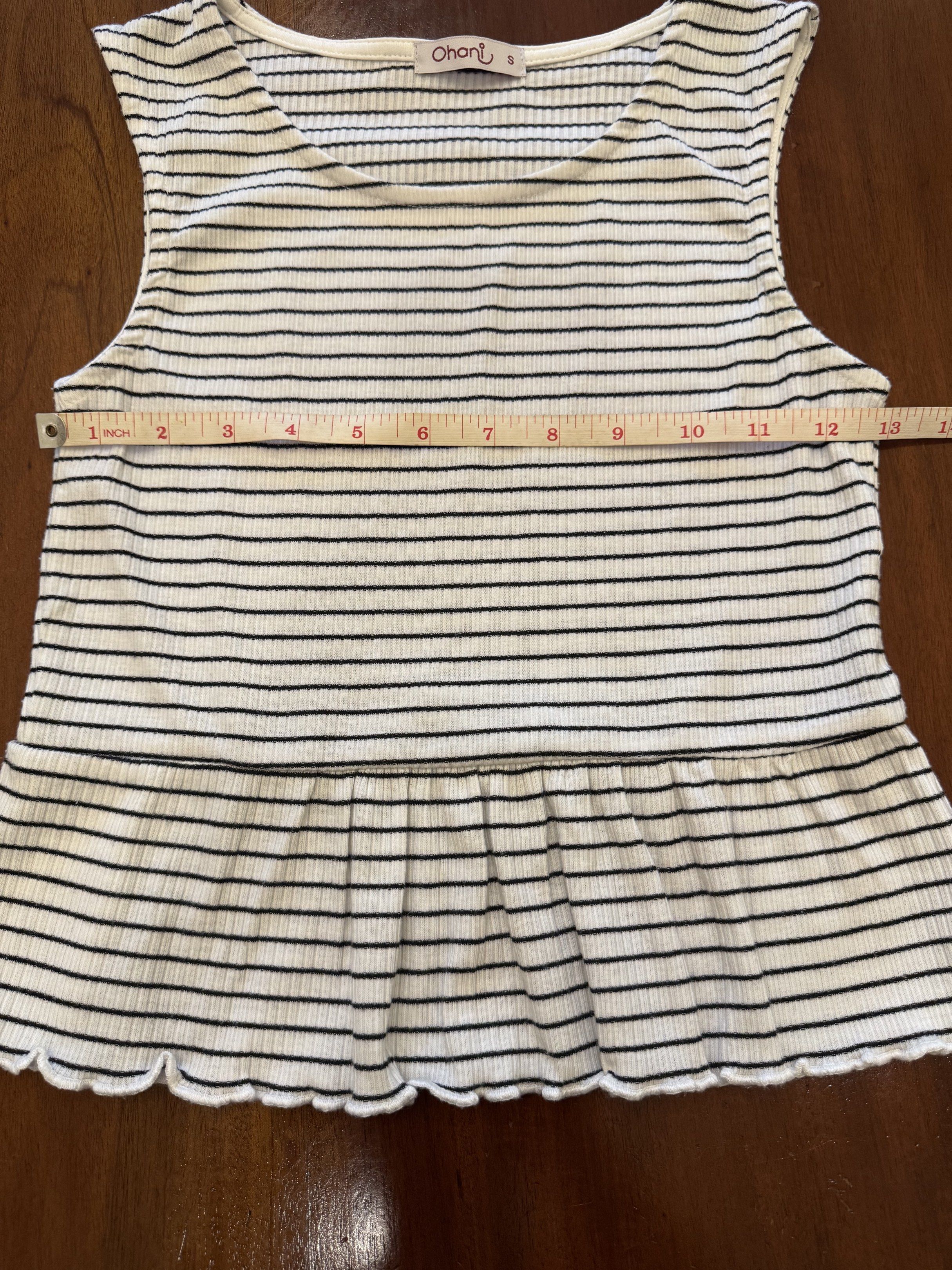 Ohani Striped Peplum Top - Size S (Category: Blouses) located in Cebu City. Submitted by marginiz (Listing ID 1421394489, Image 3). Description: .