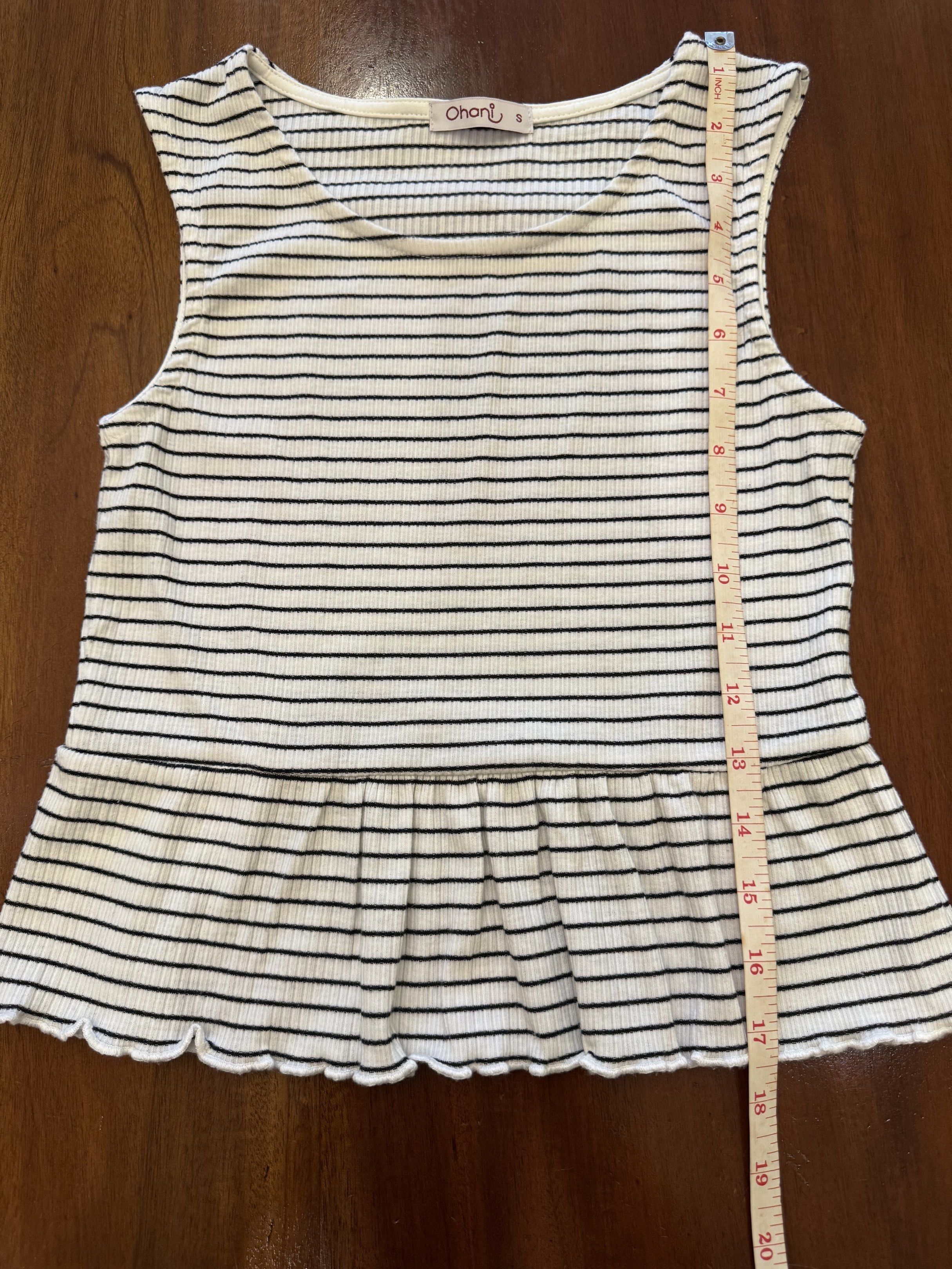 Ohani Striped Peplum Top - Size S (Category: Blouses) located in Cebu City. Submitted by marginiz (Listing ID 1421394489, Image 2). Description: .