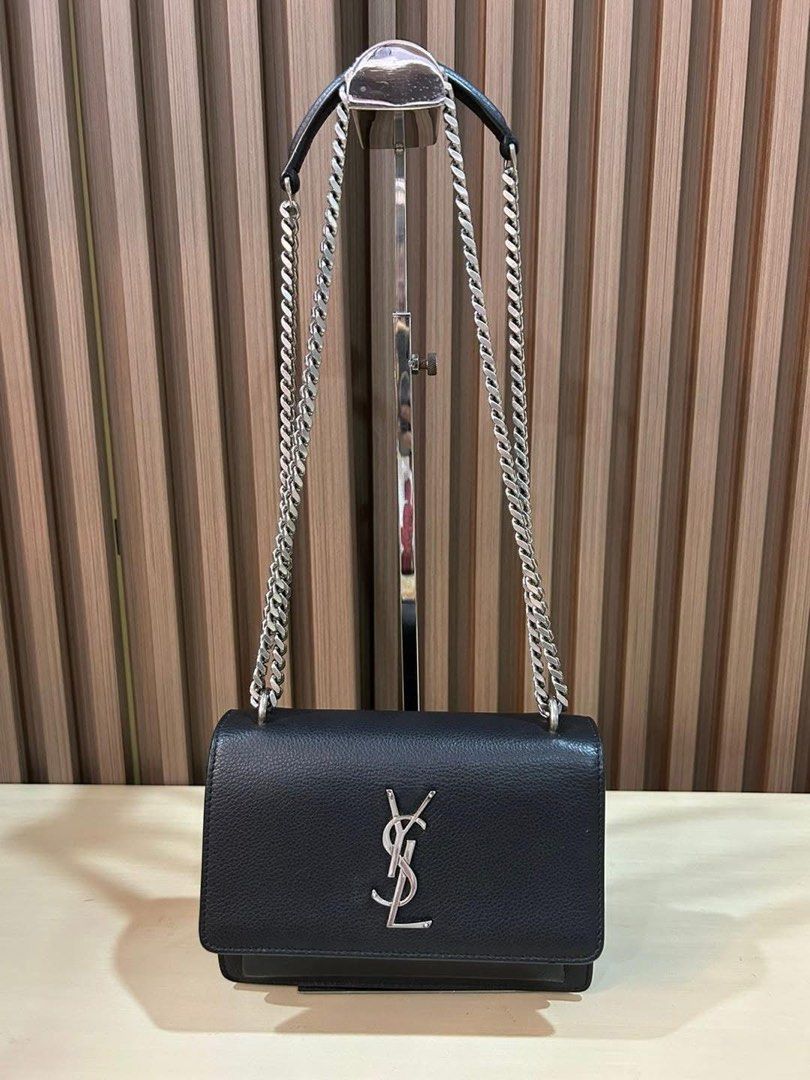 Saint Laurent Kate Chain Bag (Category: Luxury Bags & Wallets) located in Manila. Submitted by bagislifeshop (Listing ID 1421303474, Image 2). Description: ☑️Available in Pampanga ✅Condition: 8.8/10 ✅Colour: Black ✅Material: Calf leather ✅Inclusion: Dustbag .