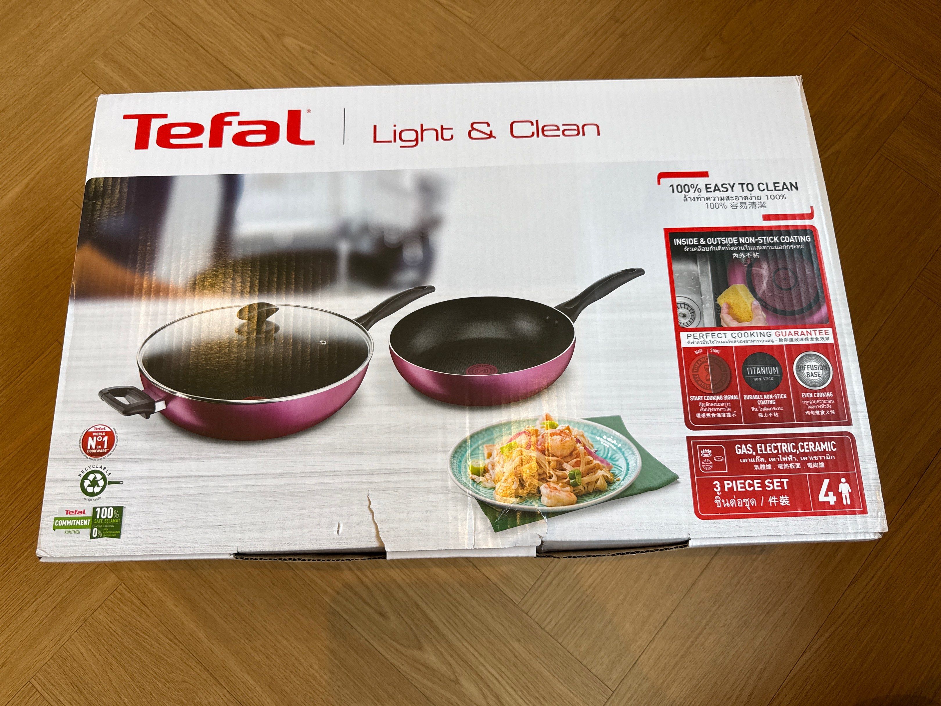Tefal Light and Clean 3 Pcs set498424844439398400