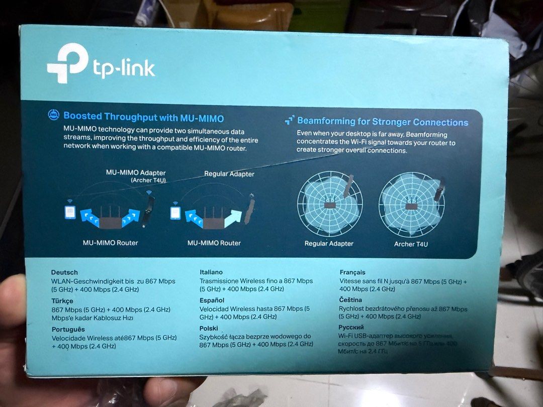 TP-Link Archer T4U AC1300 High Gain USB Adapter, Computers & Tech ...