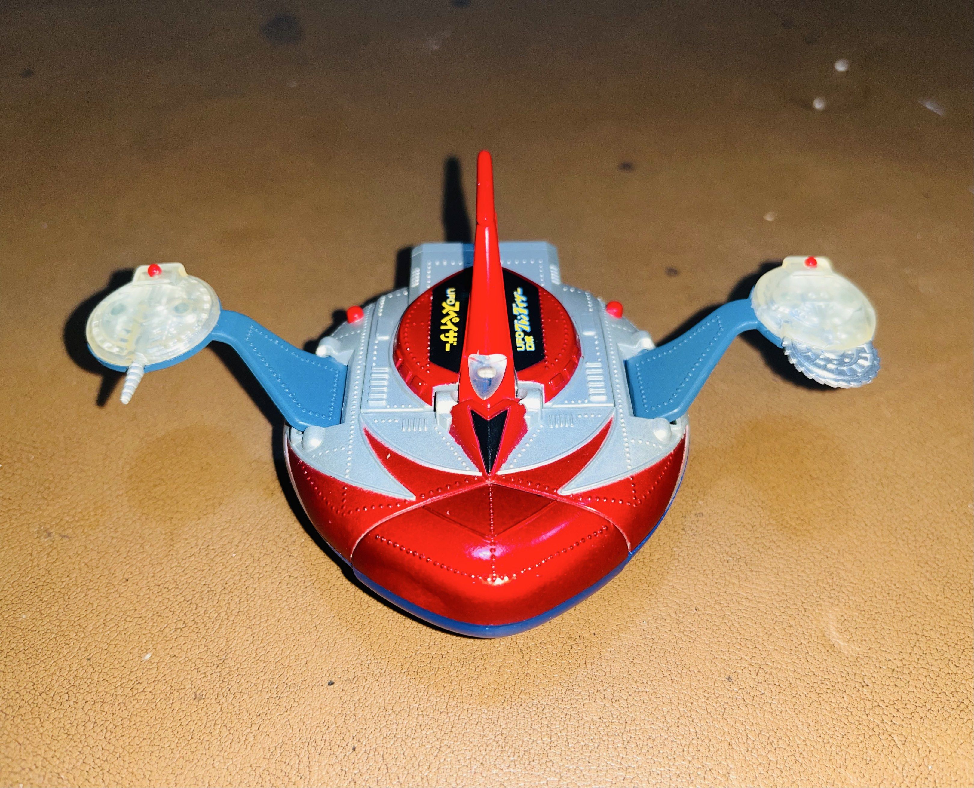 UFO Robo Grendizer Space Ship Toy (Category: Action & Battle Toys) located in Makati City. Submitted by mike.bewer (Listing ID 1421388404, Image 1). Description: For Sale: Grendizer Spazer with weapons As is. No issues Made in China L: 5” W: 2.5” Selling for P1,000 .