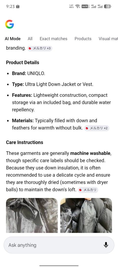 Uniqlo Ultra Light Down Jacket or Vest (Category: Coats, Jackets and Outerwear) located in Quezon City. Submitted by noblefish_799fd1 (Listing ID 1421299999, Image 1). Description: - Uniqlo Ultra Light Down Jacket/Vest - Lightweight & Packable: Easy to carry and store. - Warmth: Filled with down and feathers. - XS SIZE - black grey color - almost new - Water-Repellent: Keeps you dry. - Machine Washable: Gentle cycle recommended..