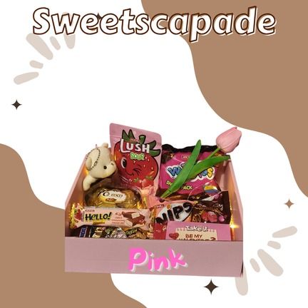 Valentines box per Color (Category: Gift Baskets & Hampers) located in Taguig. Submitted by declutterbydebbie (Listing ID 1421378266, Image 3). Description: Valentines box available 🥰🥰🥰 With mini teddy bear Tulips 10 chocolates assorted Heart chocolate Fairy lights.