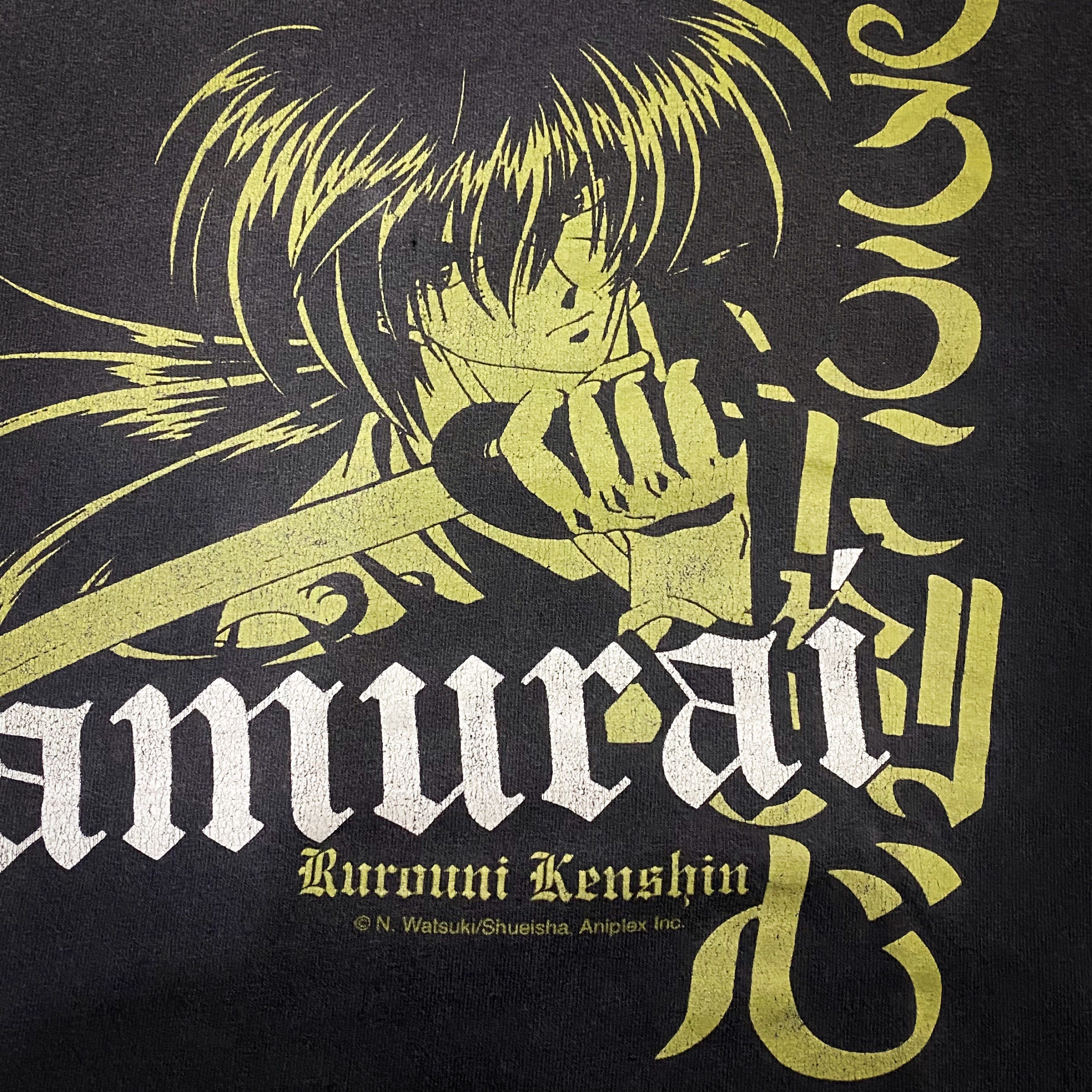 Vintage Anime Tee (Category: Tshirts & Polo Shirts ) located in Lucena. Submitted by betsubaraph (Listing ID 1421430457, Image 2). Description: Rurouni Kenshin Samurai T-shirt Rurouni Kenshi Cut Tag | (24 x 26) | N. Watsuki/Shueisha Aniplex Inc. (2 PINHOLES & DISCOLORATION) Price is nego..