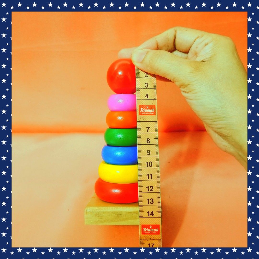 7-Layer Rainbow Tower Stacking Toy (Category: Infant Playtime) located in Caloocan City. Submitted by happyfeelbygif777 (Listing ID 1421538827, Image 3). Description: ❤7 layers of round wooden Rainbow Tower stacking toy for toddlers ❤Suitable for children aged 36 months and up. ❤Comes with a box. ❤Features a wooden base and colorful rings. Includes a red ball on top. ❤Helps develop hand-eye coordination ❤Aids in color recognition. ❤Great educatio