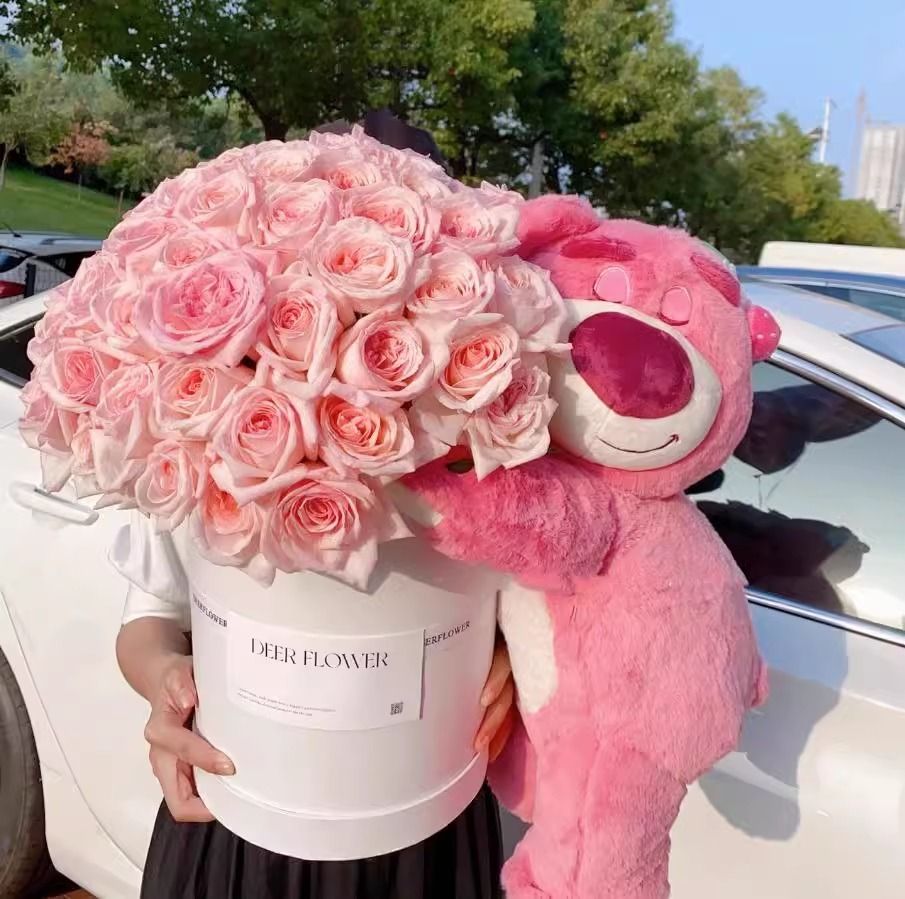 ️ Valentines Day Gift Premium Lotso Strawberry Bear with Gift Box Gifts ...