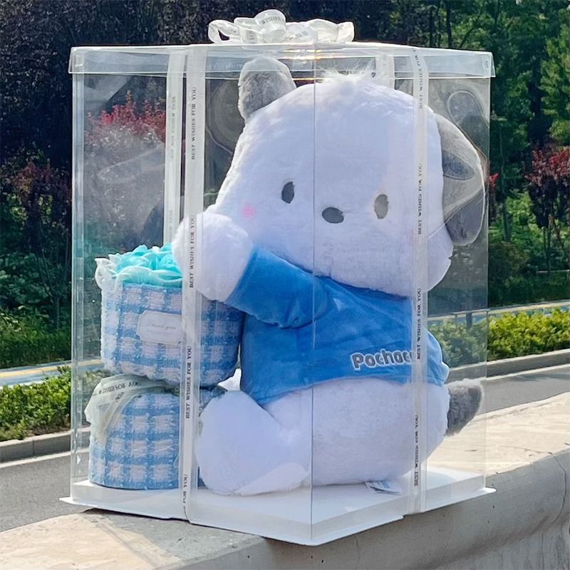 ️ Valentines Day Gift Premium Pochacco with Blue Rose Gifts Rose Flower ...