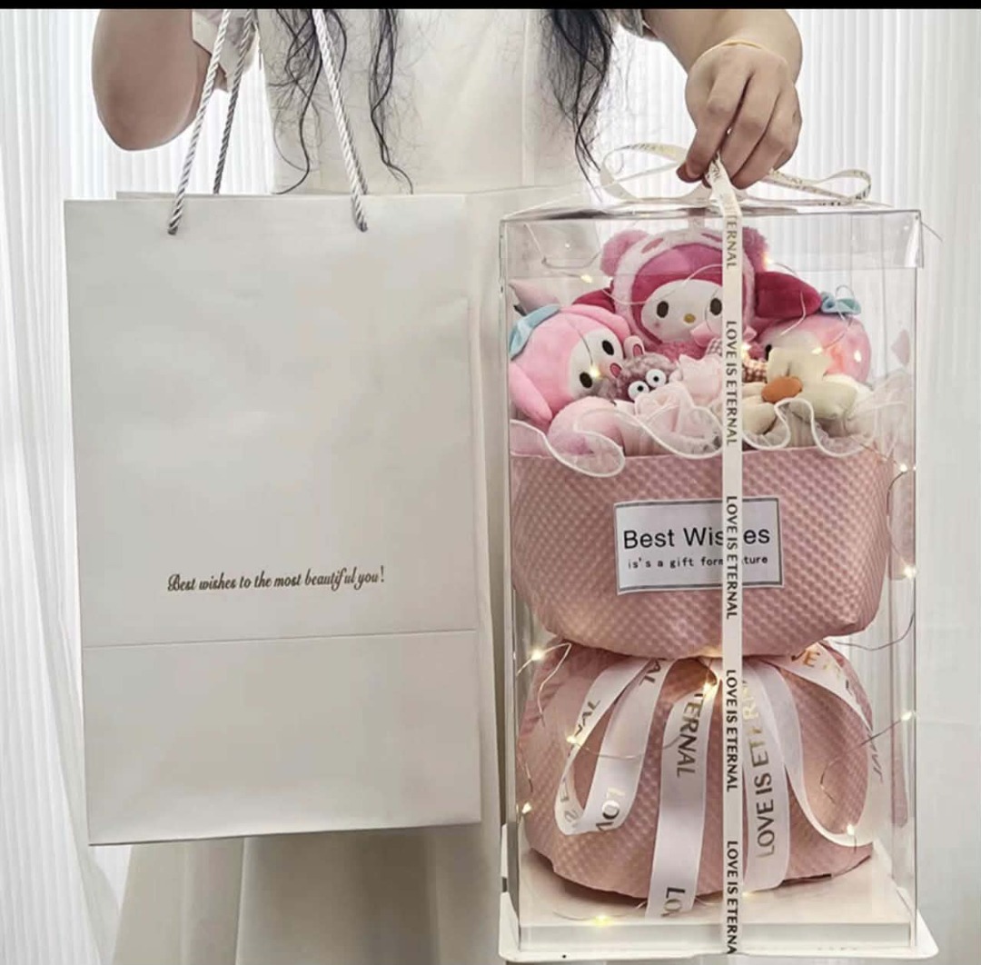 ️ Valentines Day Gift Premium Stitch Rose Flower Bouquet for Valentines ...