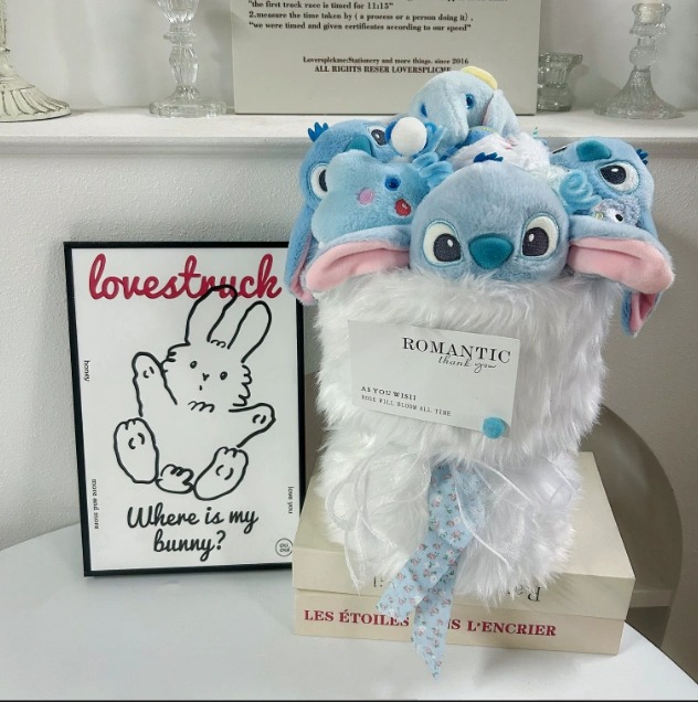 ️ Valentines Day Gift Premium Stitch Rose Flower Bouquet for Valentines ...