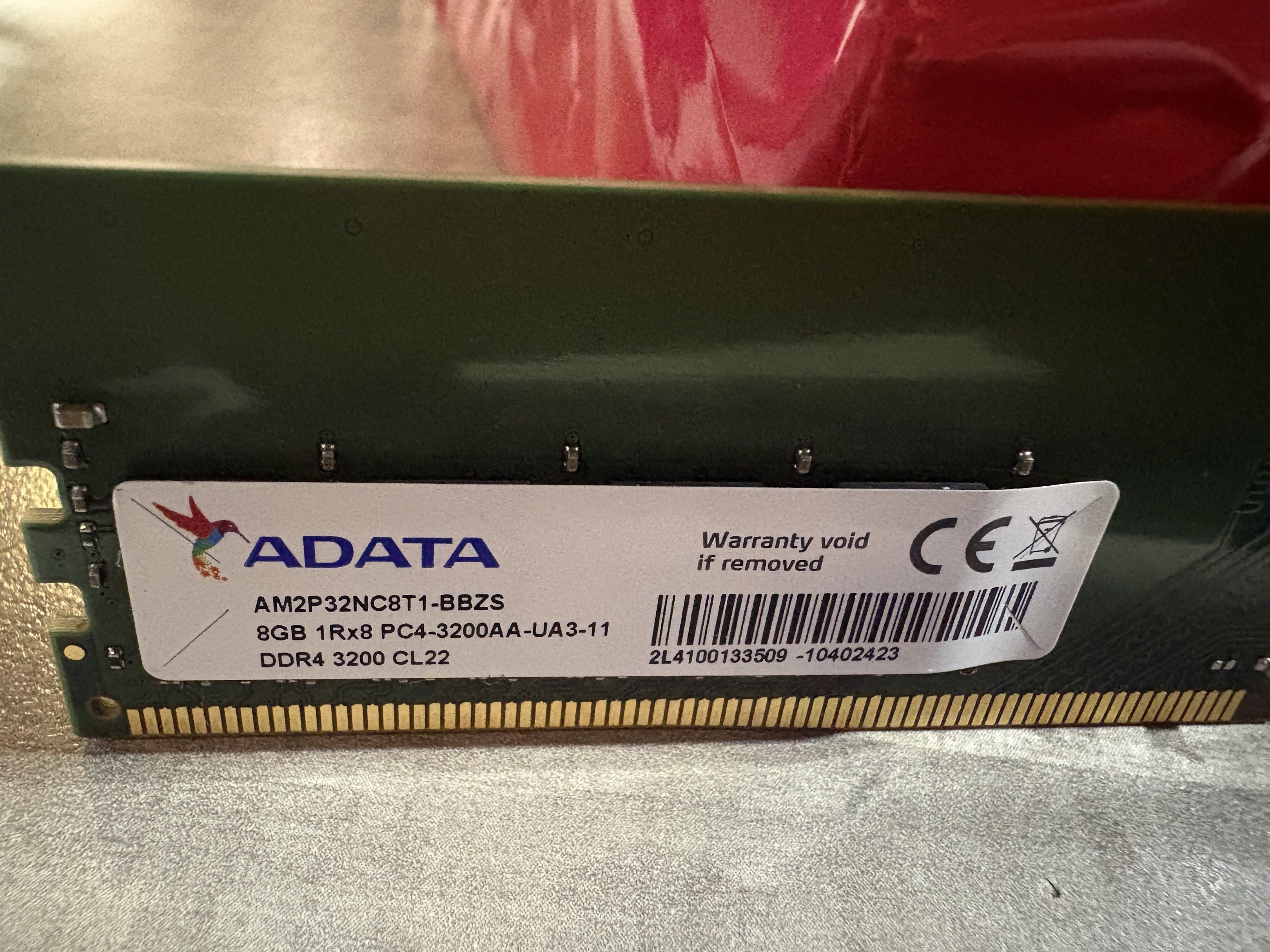 ADATA 8GB DDR4 3200MHz CL22 RAM65561372861314110