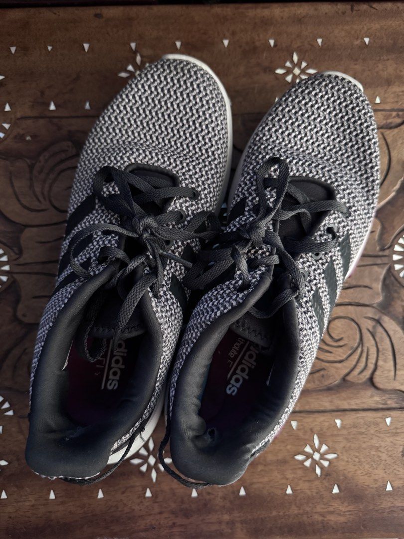 Adidas Sneakers (Category: Sneakers) located in Pasig City. Submitted by getstuffph (Listing ID 1421552591, Image 1). Description: - Adidas sneakers - Black and white pattern - Black laces - Adidas logo on the side - Ortholite insoles - Comfortable and stylish.