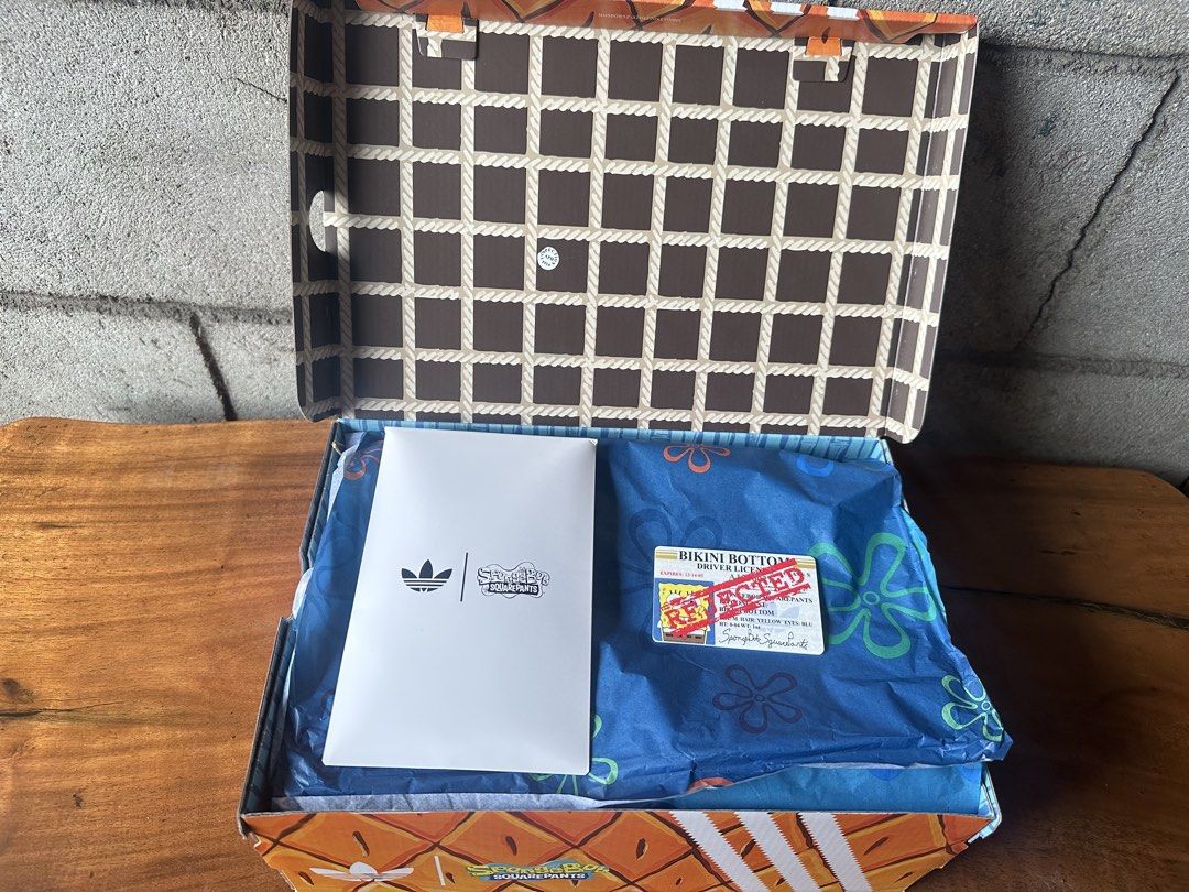 Adidas x SpongeBob SquarePants Sneakers (Category: Sneakers) located in Silang. Submitted by juscap (Listing ID 1421618198, Image 3). Description: ADIDAS STAN SMITH FREIZEIT SPONGEBOB SHOES SIZE 10 Selling my ADIDAS STAN SMITH FREIZEIT SPONGEBOB SHOES in US size 10 Comes with everything included in the package: - Unused extra shoe laces - Spongebob Driver’s License Only used once and still in great condition RFS: Need funds Preferably meet-up at: