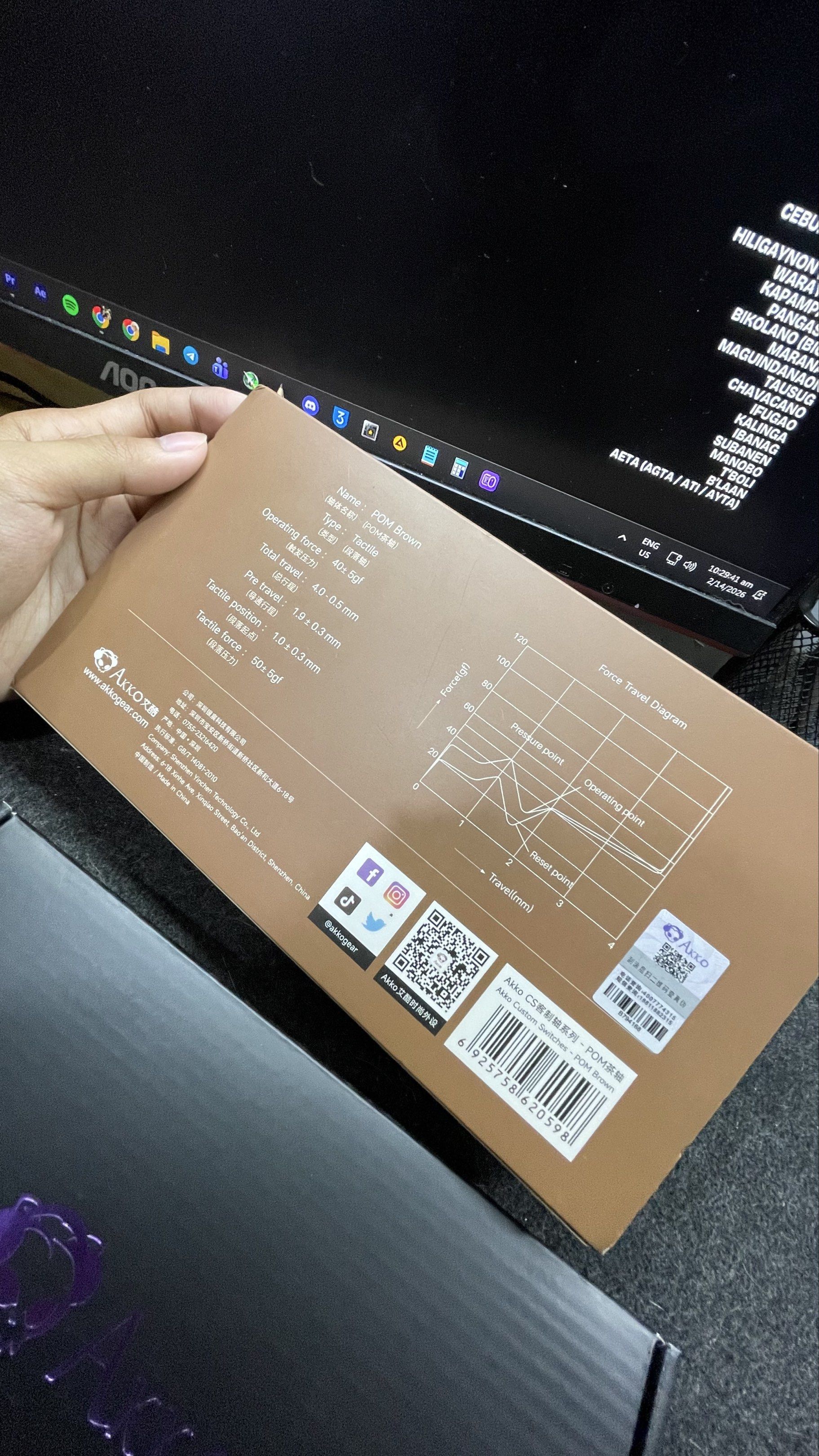 Akko POM Brown - Custom Mechanical Keyboard Switches , Computers & Tech ...