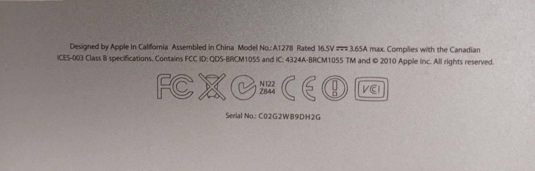 Apple MacBook Pro 13-inch A127865561371770371114