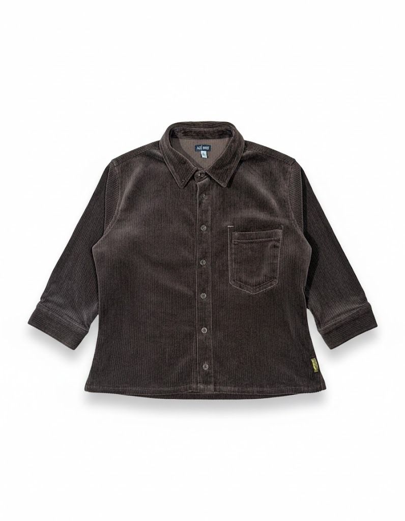 Armani Jeans Brown Corduroy Button Down Polo (Category: Tshirts & Polo Shirts ) located in Manila. Submitted by fromsiah (Listing ID 1421565225, Image 1). Description: Pre-owned Armani Jeans Brown Corduroy Button Down Polo SIZE: Medium on tag DIMENSIONS: Width - 20.5in Length - 23.5in CONDITION: 9.5/10 ISSUE: Signs of alteration Color may vary due to lighting.