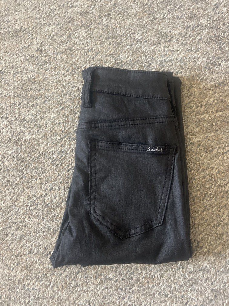 Bardot Pants (Category: Women's Clothes) located in Liverpool. Submitted by amraluckett (Listing ID 1421615756, Image 1). Description: Bardot Leathet Jeans high waist Size 6.
