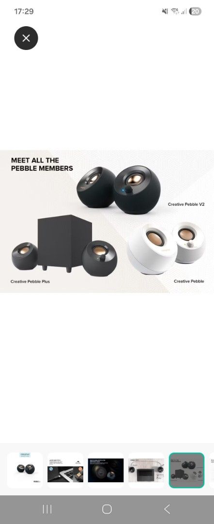 Creative Pebble USB Desktop Speakers White403402008005201922