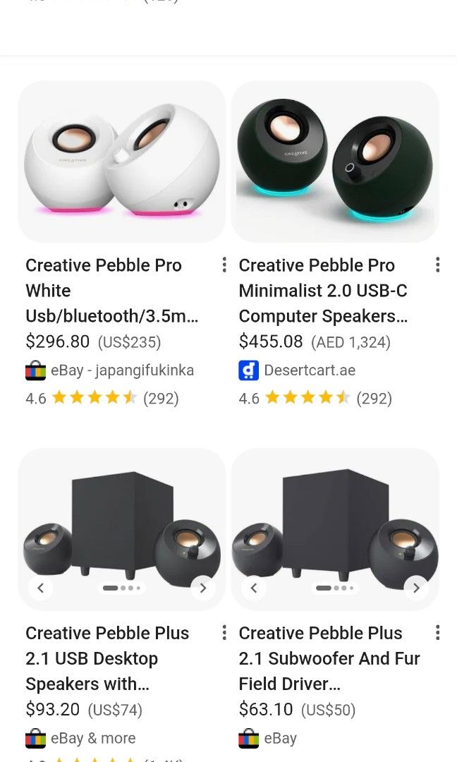 Creative Pebble USB Desktop Speakers White403402008005201926