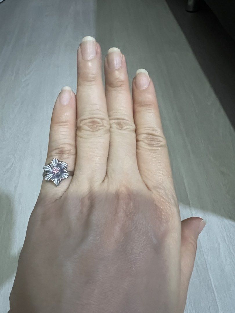 Flower Ring (Category: Rings) located in Singapore. Submitted by gracie41 (Listing ID 1421584068, Image 2). Description: - Purple flower ring with a pink gem - Delicate and elegant design - Perfect for everyday wear or special occasions.