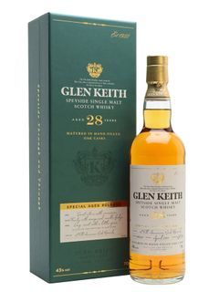 Glen Keith Secret Speyside Collection Special Aged Release 28 Year Old, First Fill American Oak Cask, 43% whisky bottle
