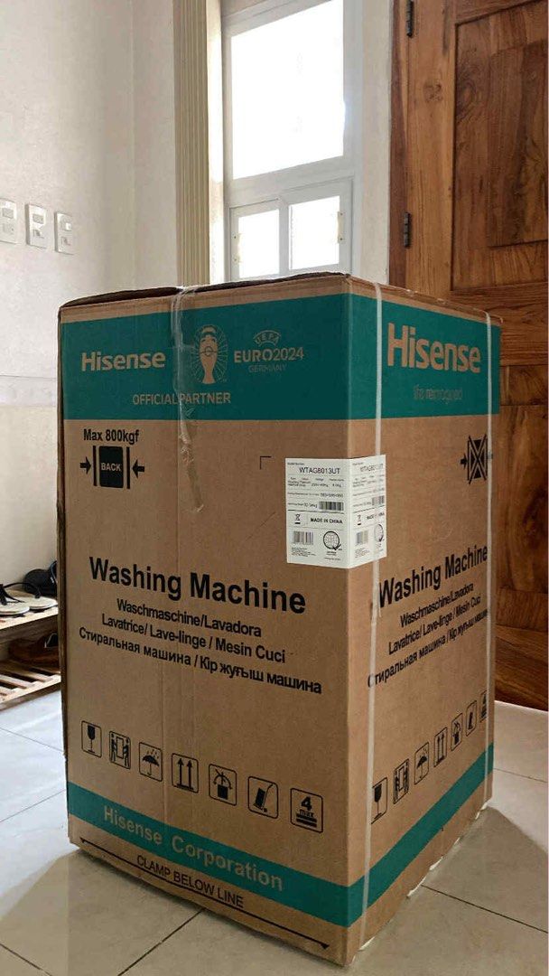 Hisense Fully Automatic Washing Machine 8KG (Category: Washing Machines and Dryers) located in Agoo. Submitted by wideeyedbooks (Listing ID 1421616457, Image 1). Description: Brand New, never been used. Purchased December 2025 Reason for selling: Need extra cash.