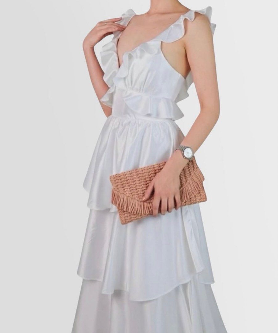 Indikah White Ruffle Maxi Dress, Women's Fashion, Dresses & Sets, Dresses on Carousell Indikah White Ruffle Maxi Dress, Women's Fashion, Dresses & Sets, Dresses on Carousell