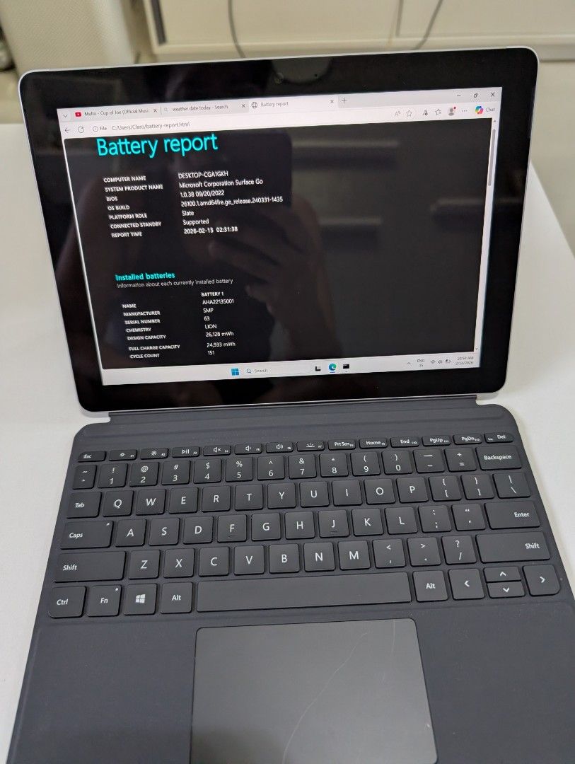 Microsoft Surface Go Laptop (slightly used) looks new (Category: Laptops & Notebooks) located in Las Pinas. Submitted by pinoyshells (Listing ID 1421469995, Image 3). Description: Selling my used Microsoft Surface Go (with original detachable keyboard) – almost like new condition! 💻 Specifications Windows 11 Pro 4GB RAM | 64-bit Intel Pentium Gold 4415Y 64GB Storage 10-point touch screen With original detachable keyboard Works like a mini-laptop