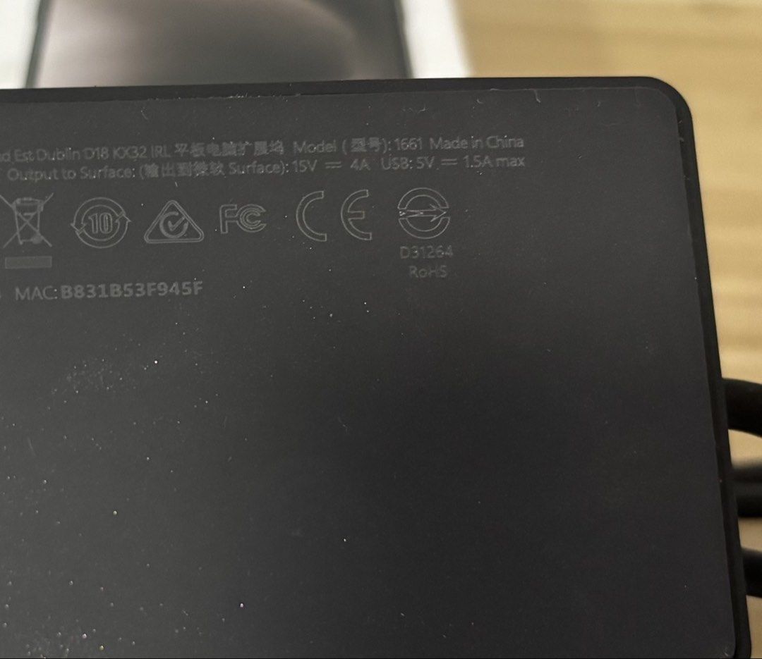 Microsoft Surface Pro Dock with AC Adapter 90W65561371925251113