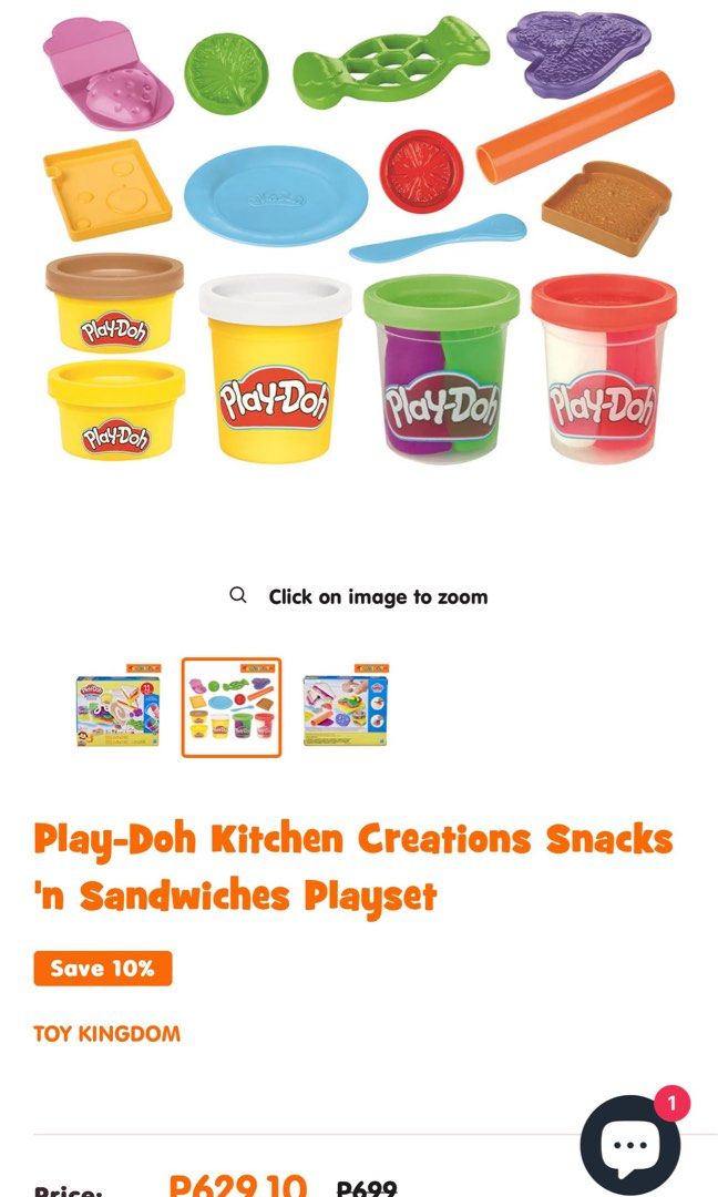 Play-Doh Breakfast Set (Category: Kids Toys) located in Bacoor. Submitted by momofkas1 (Listing ID 1421516289, Image 2). Description: Playdoh not included. Moulder only..