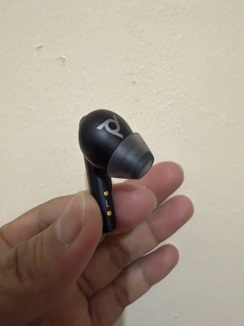 Poly Voyager Free 60 True Wireless Earbuds (Category: Headphones & Headsets) located in Taguig. Submitted by declutteringworldbyLei (Listing ID 1421585081, Image 3). Description: - Black Poly wireless earbuds - Black charging case with Poly logo - Gray felt carrying case with zipper and Poly logo - with 3 sizes of silicon earbuds - complete case - used for 2 mos only - with box Shipping thru Lalamove or meetup around BGC or Tanza.