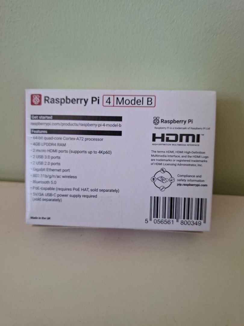 Raspberry Pi 4 Model B 4GB RAM Brand New Sealed447437668007301121