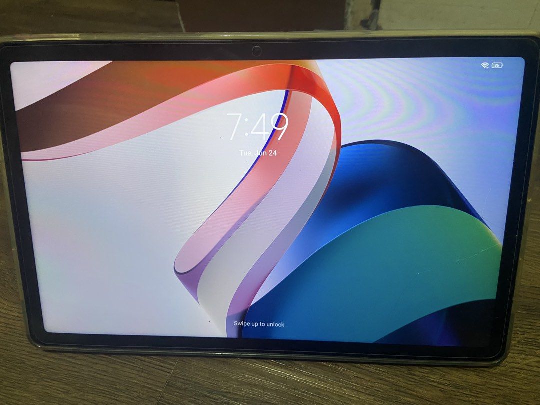 Redmi Pad for 6000 with charger plus sf tablet (Category: Laptops & Notebooks) located in Mandaluyong City. Submitted by 1b8e5e9bb9e403bbf2c07471c071cc (Listing ID 1421480221, Image 1). Description: REDMI PAD MIUI Pad Global 14.0.4 RAM= 6.0+2.0 GB CPU= MediaTek Helio G99 and Octa-core Max 2.2GHz Android Version= 13 TP1A.220624.014 Model= 22081283G Total Storage=128.0 GB.