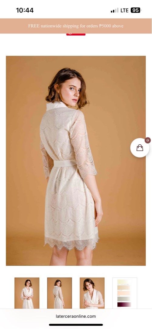 Used Once: La Tercera Bridal Robe (Category: Undergarments & Loungewear) located in Manila. Submitted by irockmysocks_ogee (Listing ID 1421469042, Image 2). Description: No innerwear needed Fits M-L.
