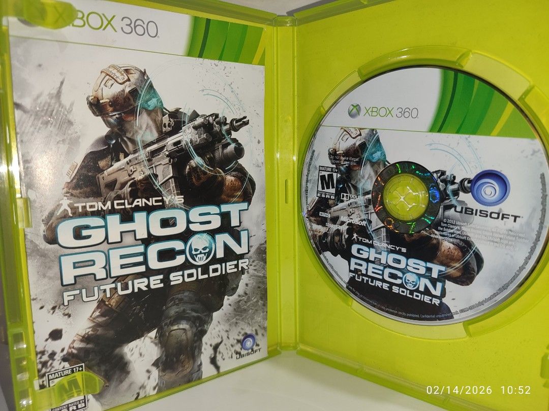XBOX 360 - Ghost Recon: Future Soldier (PRE-OWNED) "for NTSC & PAL" (Category: Xbox) located in Mendez-Nunez. Submitted by sf2_gameshop (Listing ID 1421473074, Image 3). Description: PLEASE READ The disc will work on an NTSC & PAL Xbox 360 unit. It will not work on NTSC/J NTSC/J - X (NO) NTSC - √ (Yes) PAL - √ (Yes) CONDITION: Pre-owned item. The disc is in good condition. Tested working. GENRE: Tactical shooter MODE: Single-player REGION: NTSC (