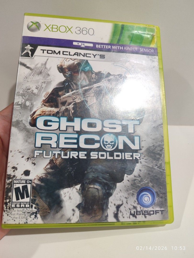 XBOX 360 - Ghost Recon: Future Soldier (PRE-OWNED) "for NTSC & PAL" (Category: Xbox) located in Mendez-Nunez. Submitted by sf2_gameshop (Listing ID 1421473074, Image 2). Description: PLEASE READ The disc will work on an NTSC & PAL Xbox 360 unit. It will not work on NTSC/J NTSC/J - X (NO) NTSC - √ (Yes) PAL - √ (Yes) CONDITION: Pre-owned item. The disc is in good condition. Tested working. GENRE: Tactical shooter MODE: Single-player REGION: NTSC (