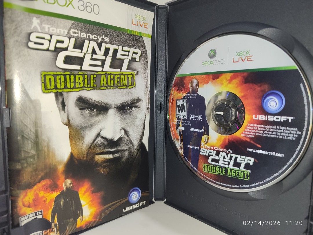 XBOX 360 - Splinter Cell: Double Agent (PRE-OWNED) "OPEN REGION" (Category: Xbox) located in Mendez-Nunez. Submitted by sf2_gameshop (Listing ID 1421477105, Image 3). Description: PLEASE READ The disc is not region locked and plays on any XBOX 360. NTSC/J - √ (Yes) NTSC - √ (Yes) PAL - √ (Yes) CONDITION: Pre-owned item. The disc has scratches (see photos) but works perfectly without any problem. It comes with a game manual. GENRE: Action-adventur