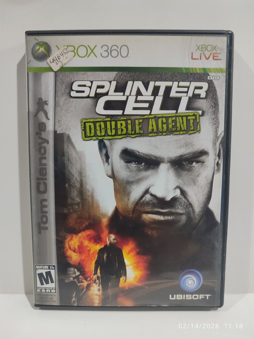 XBOX 360 - Splinter Cell: Double Agent (PRE-OWNED) "OPEN REGION" (Category: Xbox) located in Mendez-Nunez. Submitted by sf2_gameshop (Listing ID 1421477105, Image 1). Description: PLEASE READ The disc is not region locked and plays on any XBOX 360. NTSC/J - √ (Yes) NTSC - √ (Yes) PAL - √ (Yes) CONDITION: Pre-owned item. The disc has scratches (see photos) but works perfectly without any problem. It comes with a game manual. GENRE: Action-adventur