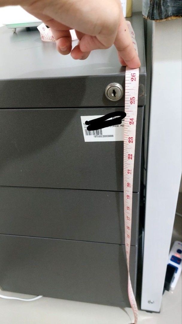 3-Drawer Metal Filing Cabinet (Category: Office Furniture & Fixtures) located in Cavite. Submitted by bryanbr (Listing ID 1421717163, Image 2). Description: - Durable metal filing cabinet - Three smooth-sliding drawers - Dark gray color - Approximately 26 inches tall - Perfect for home or office use - Ideal for organizing documents and supplies.