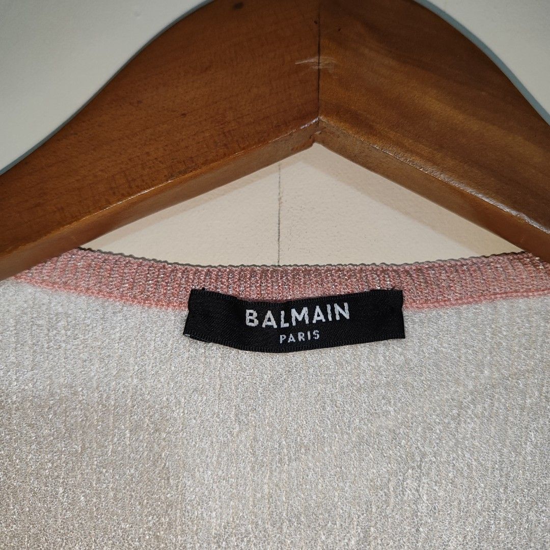 Balmain Paris - Sleeveless Crop Top (Category: Luxury Apparel) located in Puerto Princesa. Submitted by mshookup (Listing ID 1421768722, Image 3). Description: Size: 36 on tag, fits XS-S Excellent USED Condition Manage your expectations. Thrifted‼️.