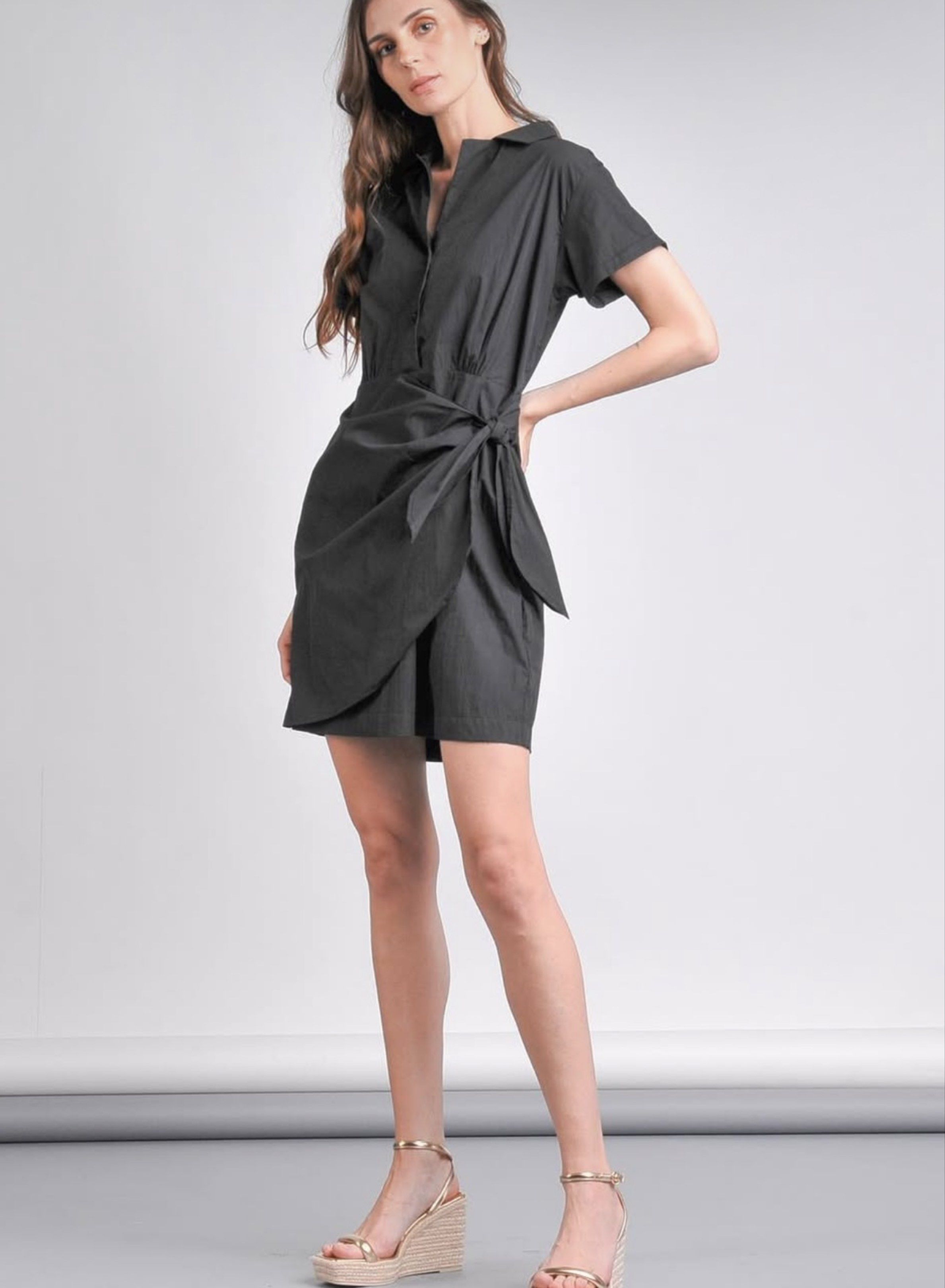 Mosaic Black Wrap Dress (Category: Dresses) located in Manila. Submitted by mctrl (Listing ID 1421743327, Image 2). Description: Mosaic - Unused black wrap dress Size: Medium Original Price: 3,500.